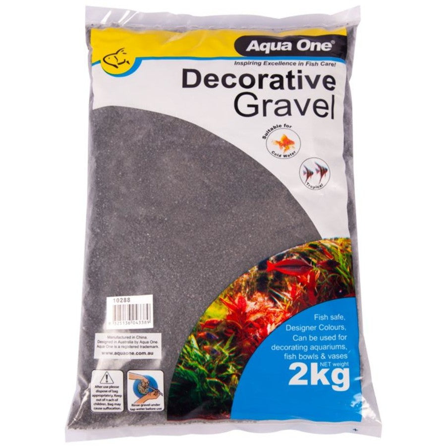 Aqua One Decorative Gravel Black Silica
