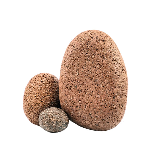 Smooth Red Lava Pebble. 1kg