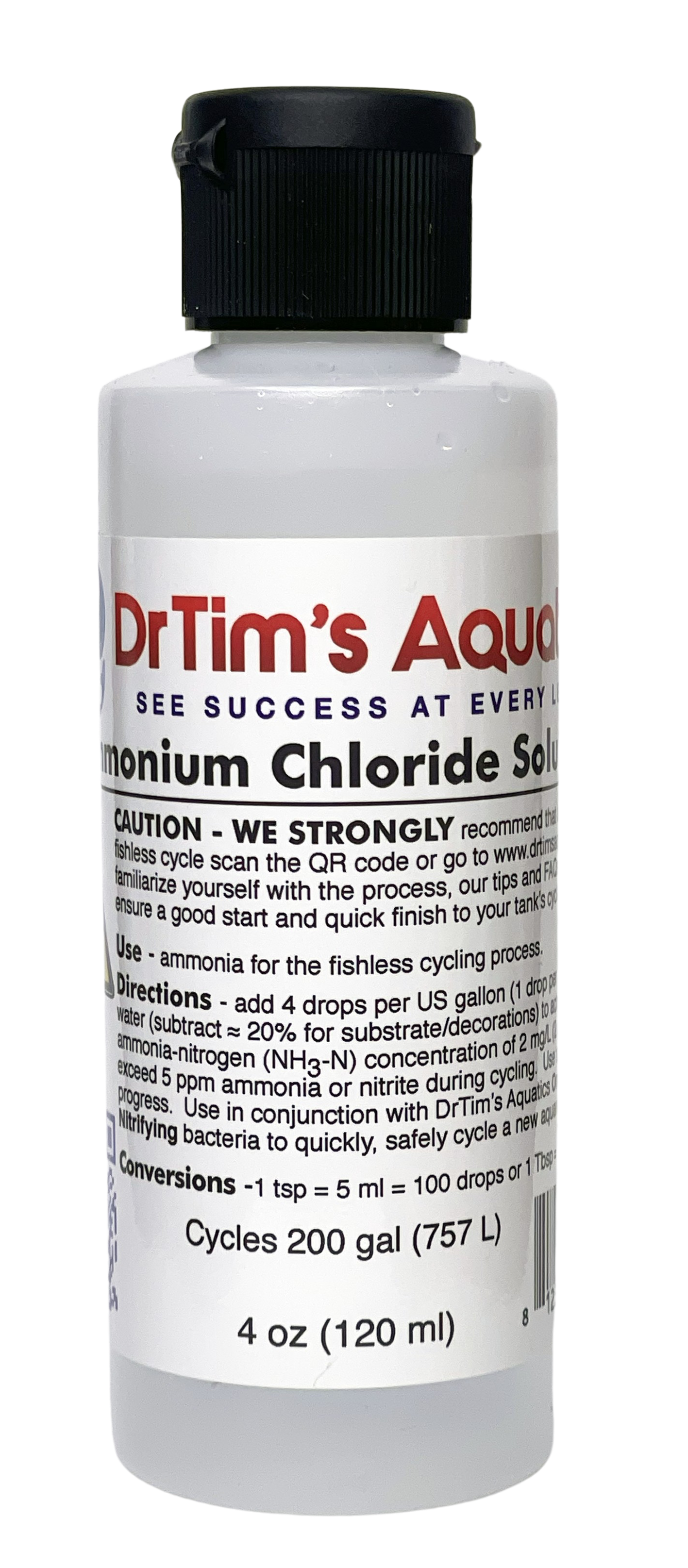 DrTim's Aquatics Ammonium Chloride Solution for Fishless Cycling 50ML