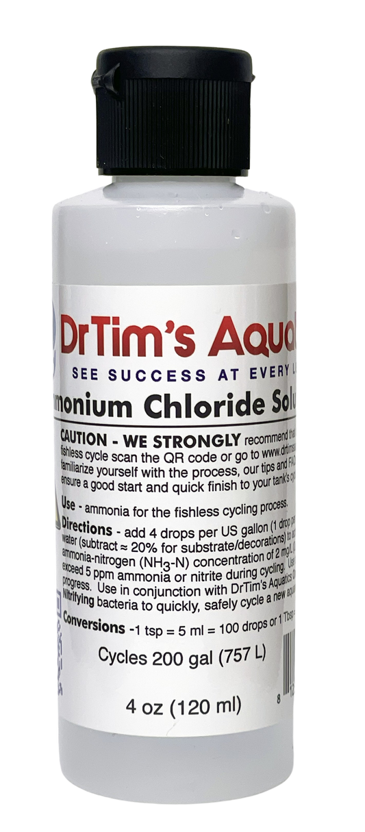 DrTim's Aquatics Ammonium Chloride Solution for Fishless Cycling 50ML